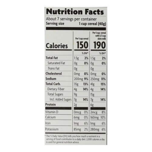 Nature's Path Organic Sunrise Cereal - Crunchy Honey - Case of 12 - 10.6 oz. Perspective: top