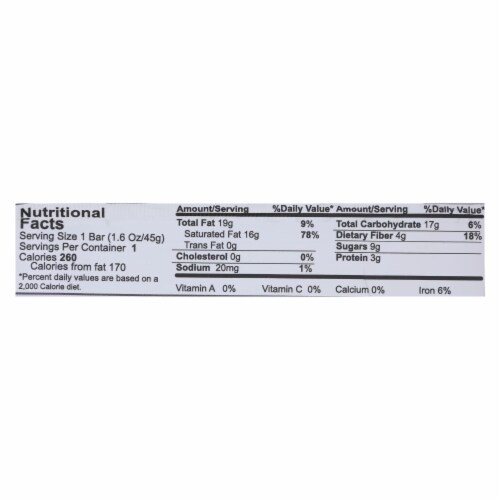 Nelly's Organics Coconut Christmas Candy Bar  - Case of 9 - 1.6 oz. Perspective: top