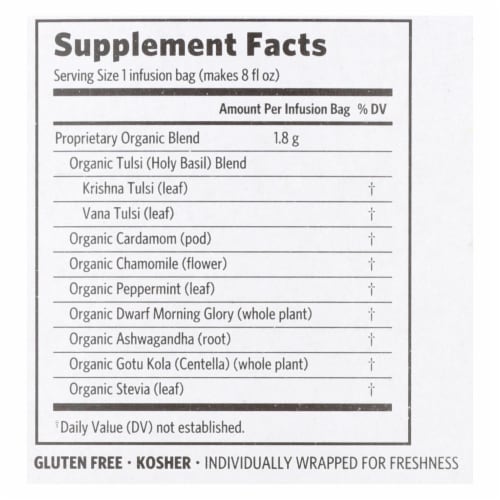Organic India Tulsi True Wellness Sleep Tea - 18 Tea Bags - Case of 6 Perspective: top