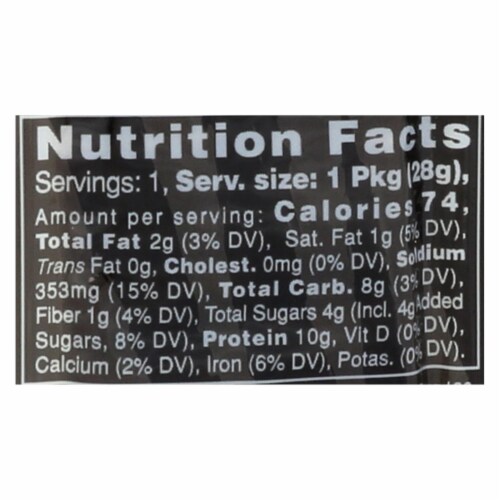 Primal Strips Vegan Jerky - Meatless - Seitan - Thai Peanut - 1 oz - Case of 24 Perspective: top
