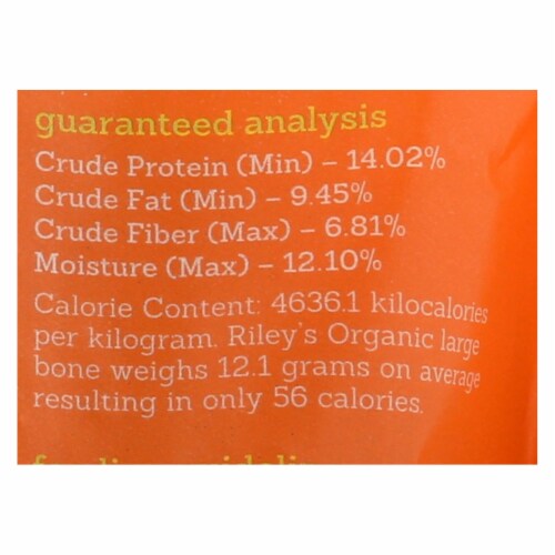 Riley's Organics Organic Dog Treats, Apple Recipe, Large - Case of 6 - 5 oz. Perspective: top