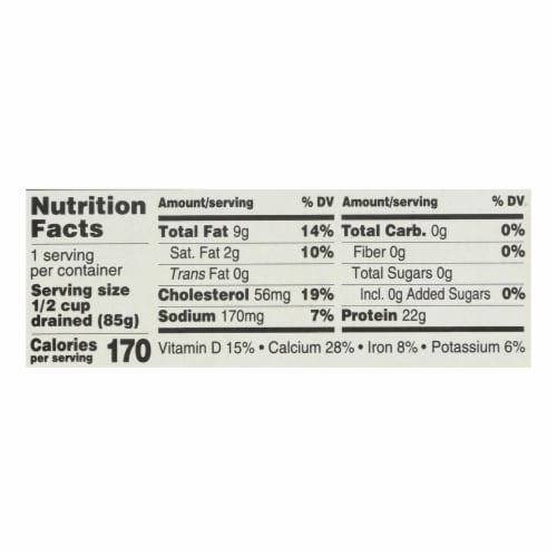 Season Brand Sardines in Water  - No Salt Added - Case of 12 - 4.375 oz. Perspective: top