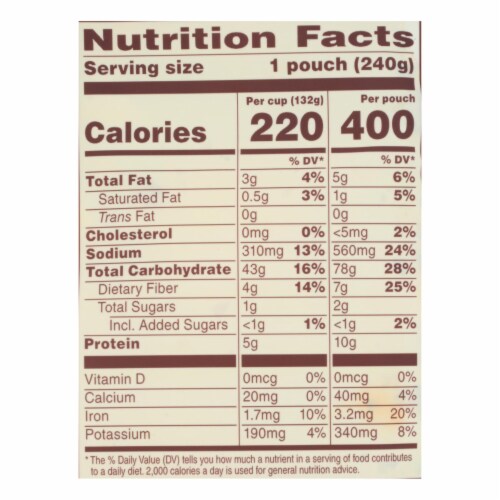 Seeds of Change Organic Microwavable Seven Whole Grains - Case of 12 - 8.5 oz. Perspective: top