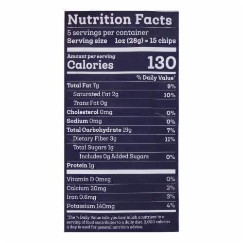 Siete No Salt Grain Free Tortilla Chips Perspective: top