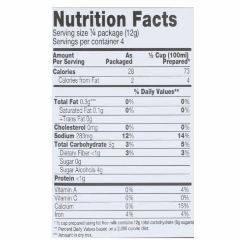 Simply Delish Chocolate Pudding & Pie Filling - Case of 6 - 1.7 oz. Perspective: top