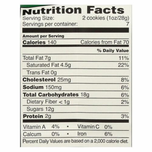 Tate's Bake Shop Double Chocolate Chip Cookies - Case Of 12 - 7 Oz. Perspective: top