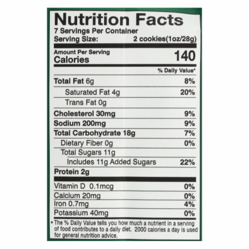 Tate's Bake Shop Butter Crunch Cookies Butter Crunch - Case of 12 - 7 oz. Perspective: top
