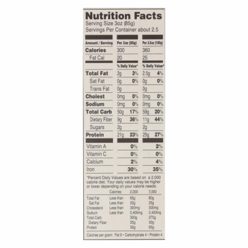 Tolerant Organic Pasta - Red Lentil Penne - Case of 6 - 8 oz. Perspective: top