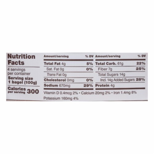 Schar - Bagel Cinnamon Raisin - Case of 4 - 14.1 oz. Perspective: top