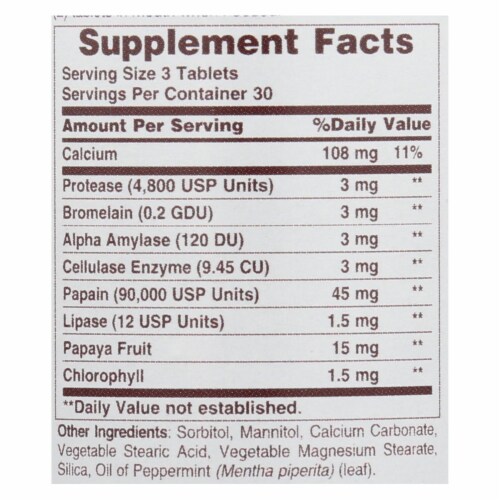 American Health - Super Papaya Enzyme Plus Chewable - 90 Chewable Tablets Perspective: top