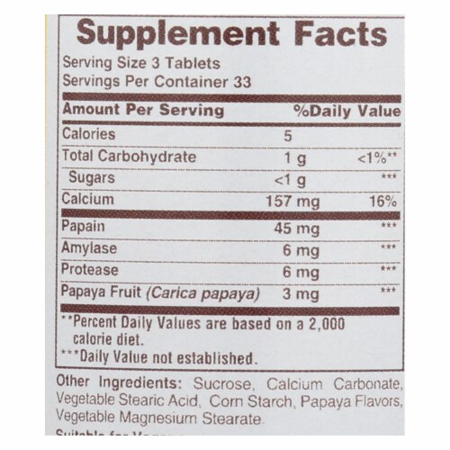 American Health - Original Papaya Enzyme - 100 Tablets Perspective: top