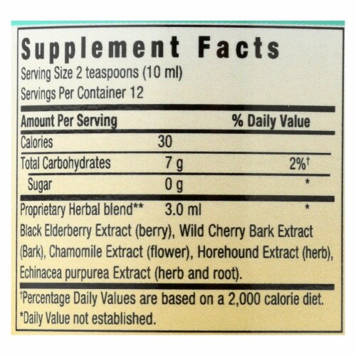 Herbs for Kids Eldertussin Elderberry Syrup - 4 oz. Perspective: top