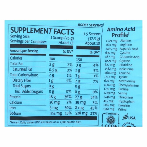 Sunwarrior Warrior Vanilla Blend Pea, Hemp Seed & Goji Berry Blended Protein Perspective: top