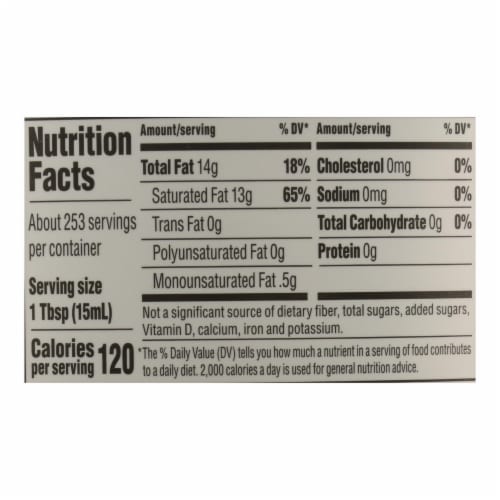 Nutiva Organic Coconut Oil - Extra Virgin - 1 gal Perspective: top