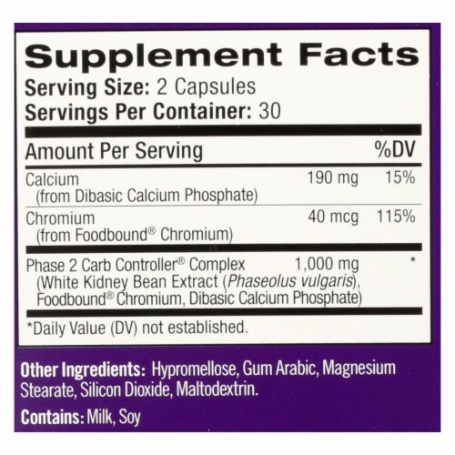 Natrol White Kidney Bean Carb Intercept - 60 Capsules Perspective: top