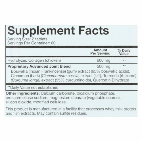 Youtheory Joint Collagen - Advanced Formula - 120 Tablets Perspective: top