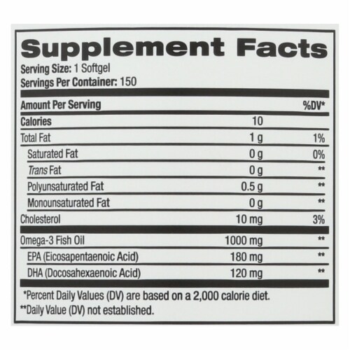 Natrol Omega-3 Fish Oil Lemon - 1000 mg - 150 Softgels Perspective: top