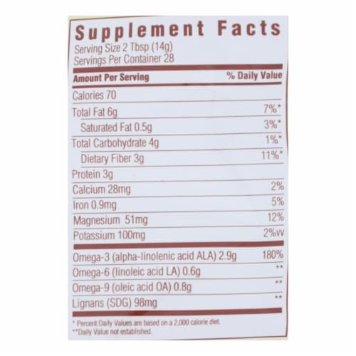 Spectrum Essentials Organic Ground Flaxseed - 14 oz. Perspective: top