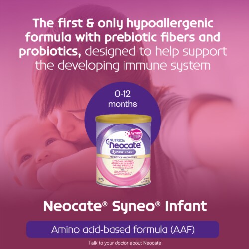 Neocate Nutricia Syneo Prebiotics + Probiotics Infant Formula Perspective: top