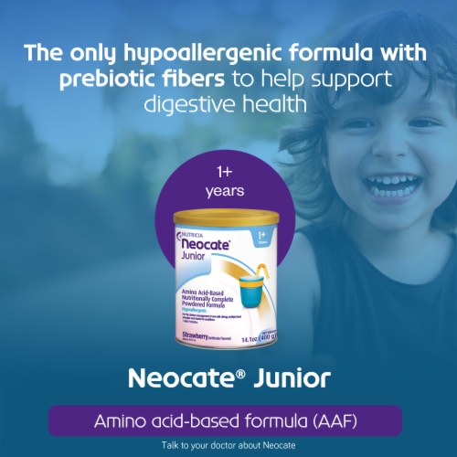 Nutricia Neocate Junior Hypoallergenic Strawberry Powdered Formula Perspective: top