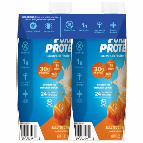 Pure Protein™ Salted Caramel Complete Protein Shake Perspective: top
