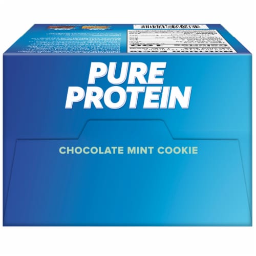 Pure Protein Chocolate Mint Cookie Protein Bars Perspective: top