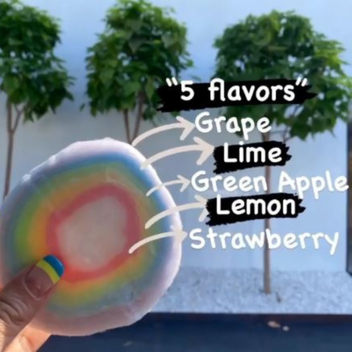 Sugarolly Rainbow Cotton Candy Pop Rocks (1 RRP Box) Perspective: top