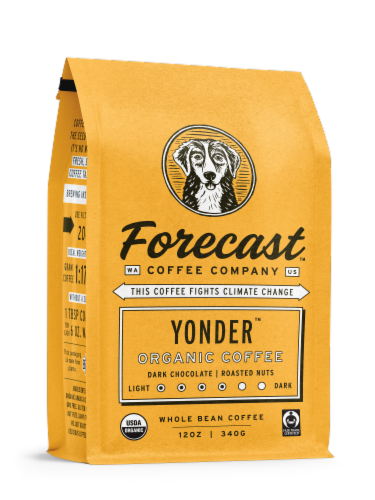 Forecast™ Yonder™ Dark Roast Organic Whole Bean Coffee Perspective: top