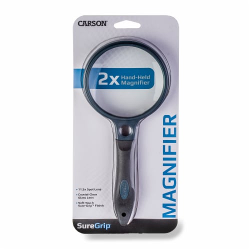 Carson® SureGrip 2x Power Glass Magnifier Perspective: top