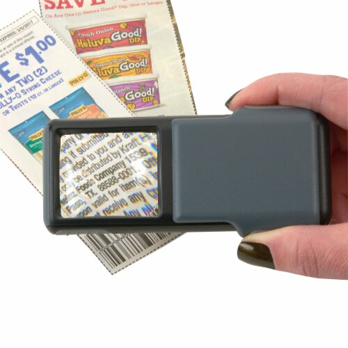 Carson MiniBrite 5x Power LED Lighted Aspheric Lens Magnifier Perspective: top