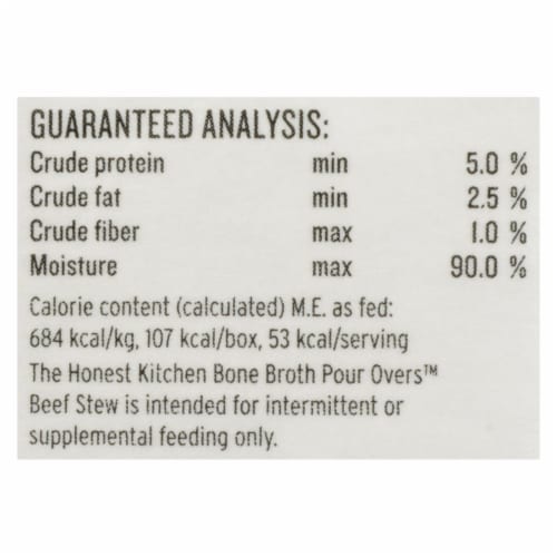 The Honest Kitchen - Dog Food Bone Broth Pour Overs - Beef Stew - Case of 12 - 5.5 OZ Perspective: top