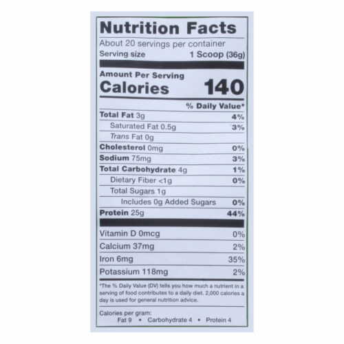 Ascent Native Fuel - Plnt Pro Powder Vanilla Bn - 1 Each-25.4 OZ Perspective: top
