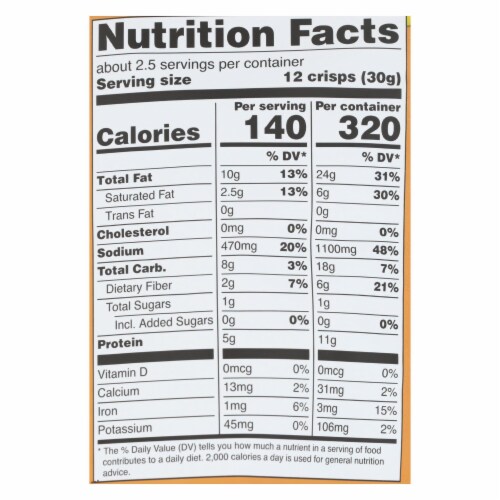 Hippie Snacks - Avocado Crsps Sea Salt - Case of 8-2.5 OZ Perspective: top
