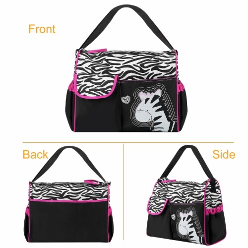 Baby Nappy Diaper Duffel Shoulder Bags with Wipeable Changing Pad Perspective: top