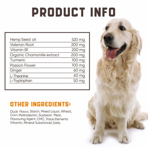 Duck Calming Chews with Hemp Oil Valerian Root 180 Chews Keep Your Dog Calm Happy 1 Ct 12.7 oz Smith s Food and Drug
