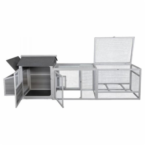 Versatile Wooden Animal Coop with Nesting Box - Comfort and Safety Perspective: top
