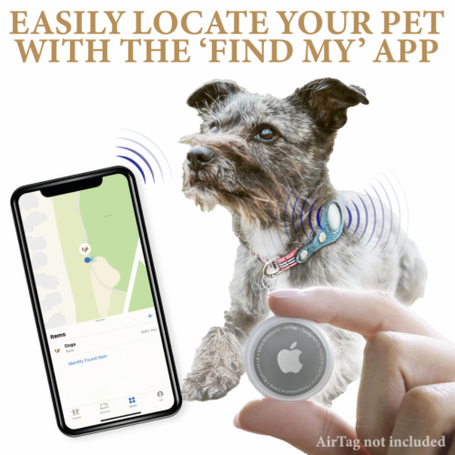 Urban Dog Stars - Apple AirTag Integrated Collar Perspective: top