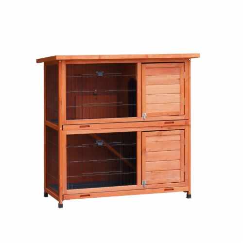 NEW SPACE - Outdoor 2-Story Rabbit Hutch with Run For Small NEW SPACE - Outdoor 2-Story Rabbit Hutch with Run For Small