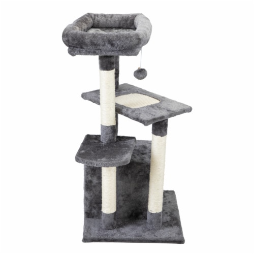 FX070 - Double Level Cat Tree - House Furniture Kittens Activity Tower Pet Play House Perspective: top