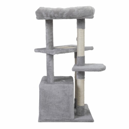 FX070 - Double Level Cat Tree - House Furniture Kittens Activity Tower Pet Play House Perspective: top