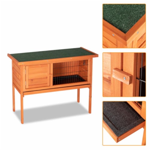 inQ Boutique - 36 Single Deck Waterproof Wooden Chicken Coop - Hen House Pet Animal Cage Perspective: top