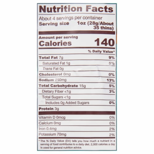 Biena Llc - Tasty Thins Sea Salt - Case Of 12-4 Oz Perspective: top