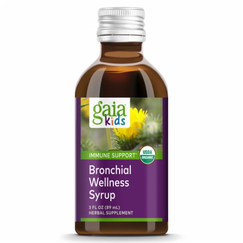 Gaia® Herbs Organic Kids Bronchial Wellness Syrup Perspective: top