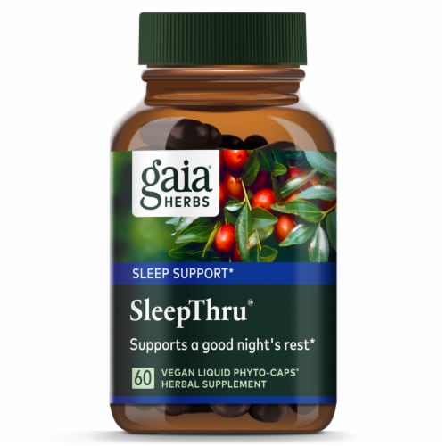 Gaia Herbs® SleepThru Vegan Liquid Phyto-Caps Perspective: top