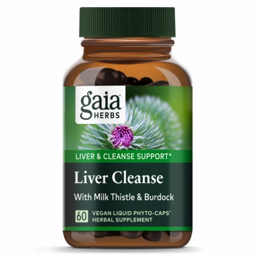 Gaia Herbs Liver Cleanse Vegan Liquid Phyto-Caps Perspective: top