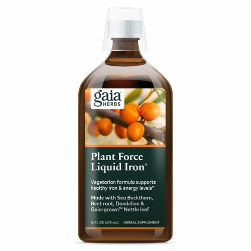 Gaia Herbs DailyWellness™ PlantForce™ Liquid Iron Perspective: top