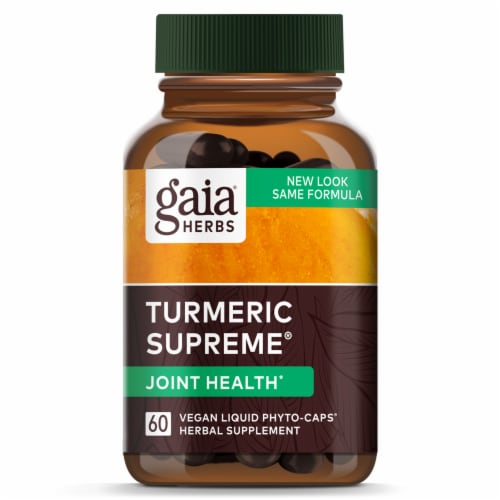 Gaia Herbs® Turmeric Supreme Joint Liquid Phyto-Caps Perspective: top