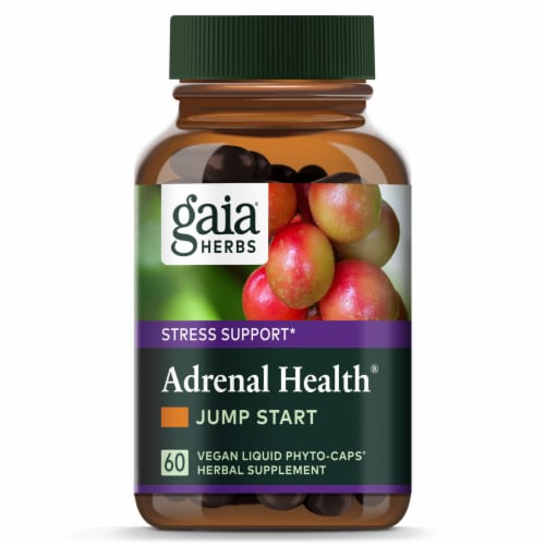Gaia® Herbs Adrenal Health Jump Start Capsules Perspective: top