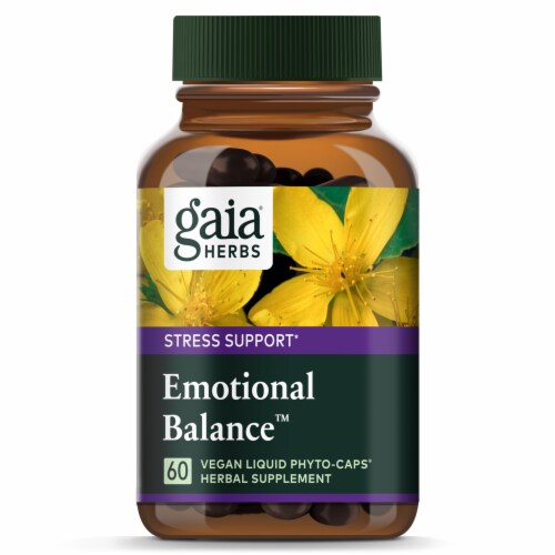 Gaia® Herbs Emotional Balance™ Vegan Liquid Phyto-Caps® Herbal Supplement Perspective: top