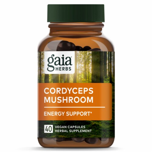 Gaia Herbs Cordyceps Mushrooms Energy Support Perspective: top